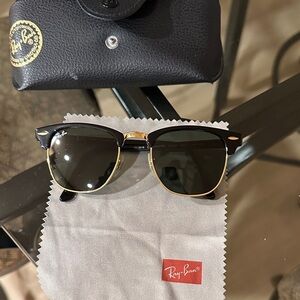 Ray-Ban Classic Black and Gold Sunglasses